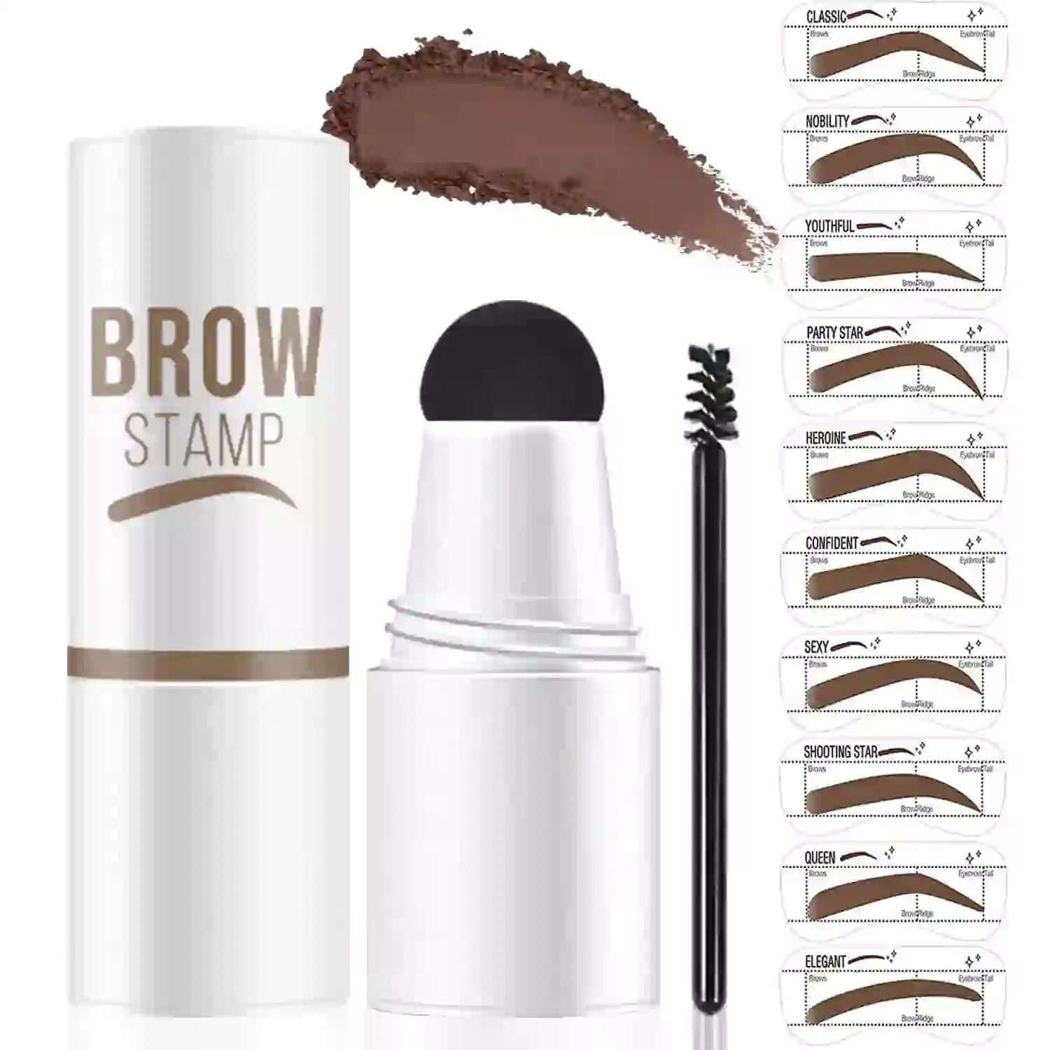 Eyebrow Stencil Kit with Waterproof Long-Lasting Stamp