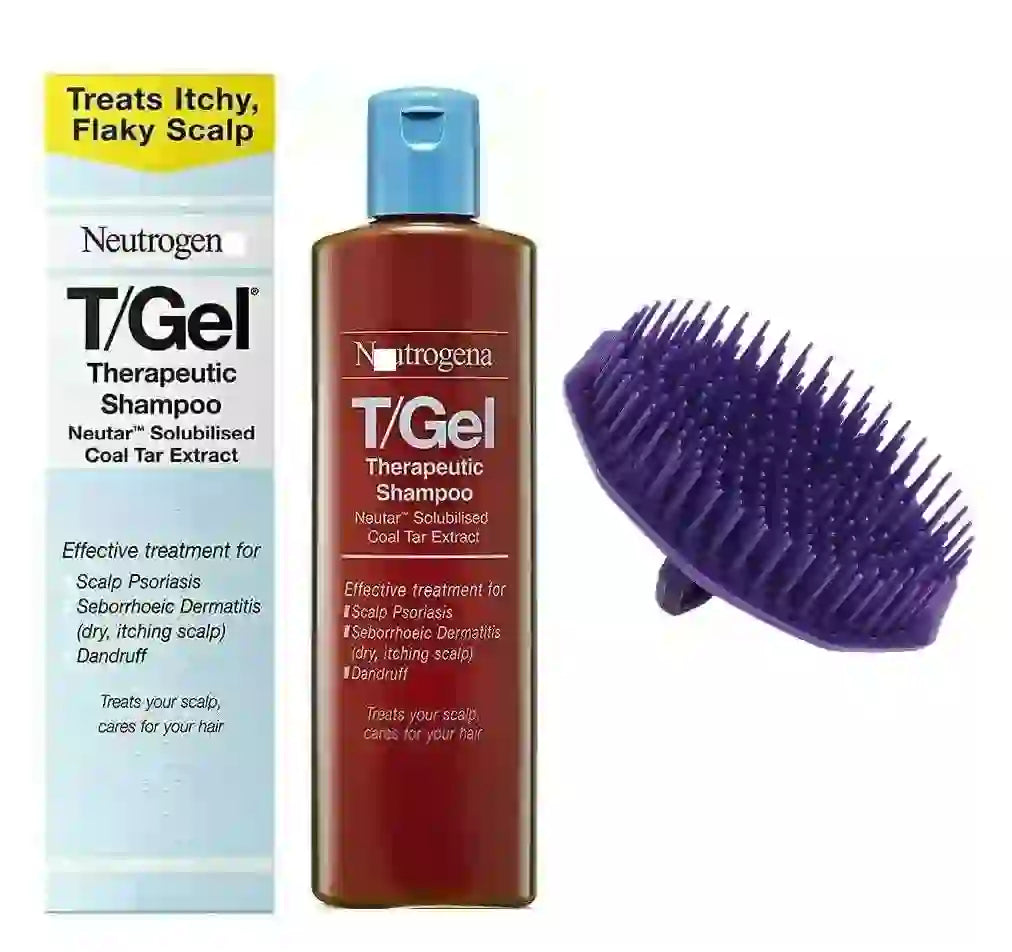 VibePack T/GEL Anti-Dandruff Shampoo with Scalp Brush