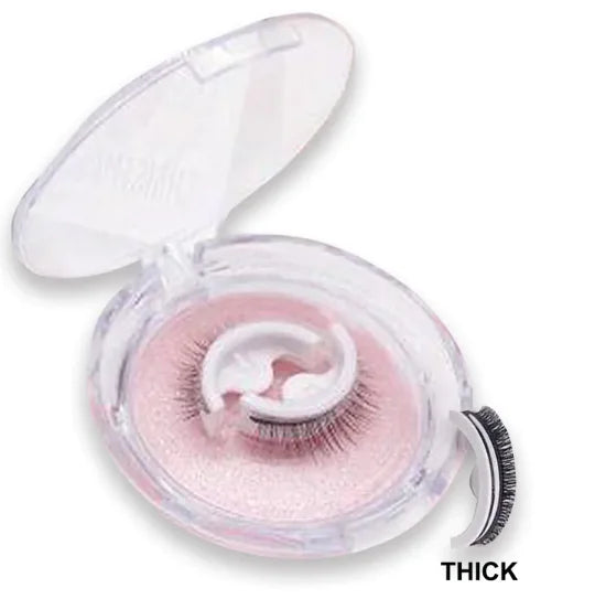 Effortless Glam: Self Adhesive Falses Lashes Voluminous Eyes