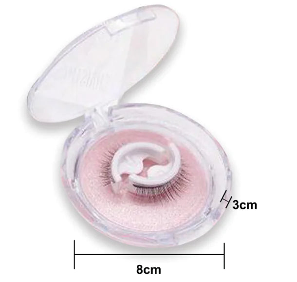 Effortless Glam: Self Adhesive Falses Lashes Voluminous Eyes